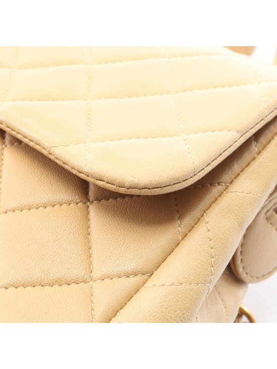 Chanel Backpack Quilted Beige Lambskin Suzu main image 6